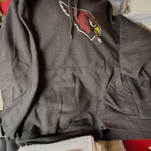 Arizona Cardinals Majestic Dark Gray Hoodie with Red and Yellow Logo